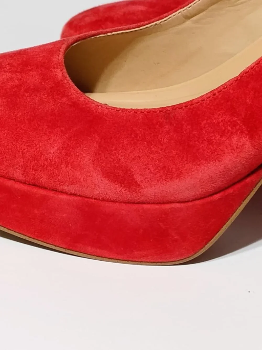 Copper Key Red Flirty Suede Platform Pums size 8 and 9 New